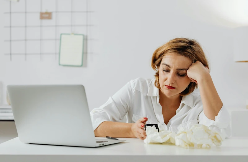 woman at a desk